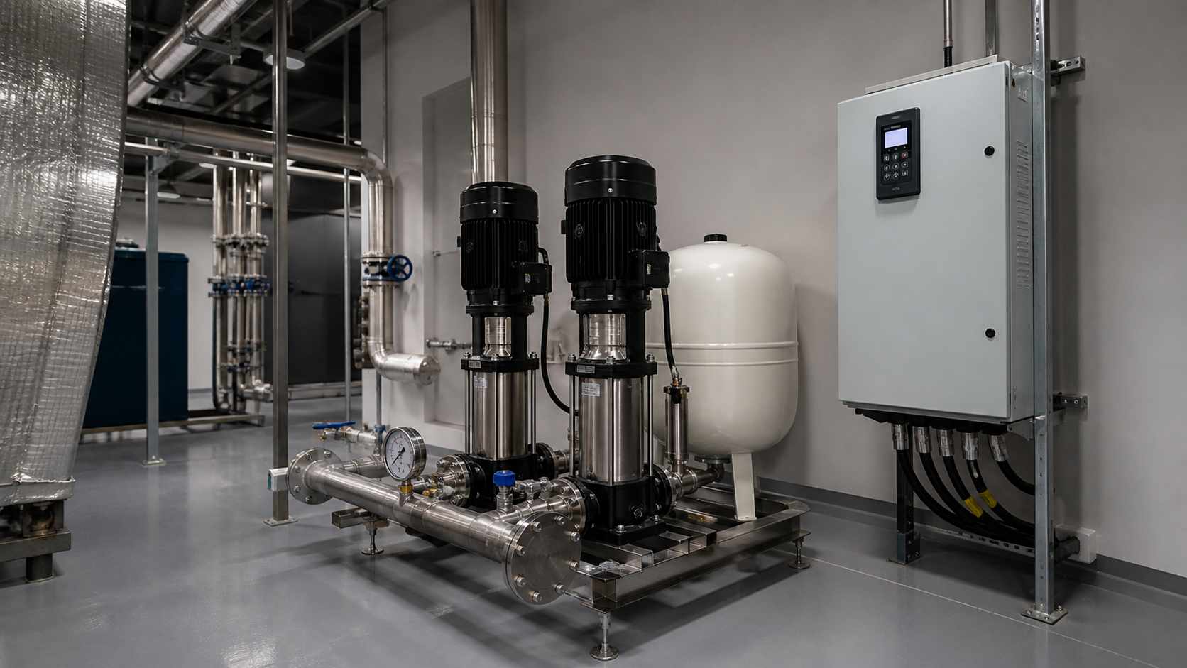 Premium hotel booster pump VFD application reference image