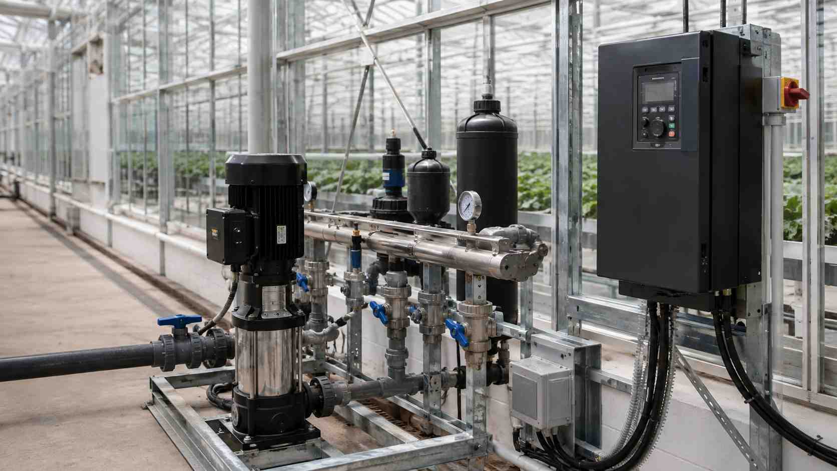 Premium greenhouse irrigation pump VFD application reference image